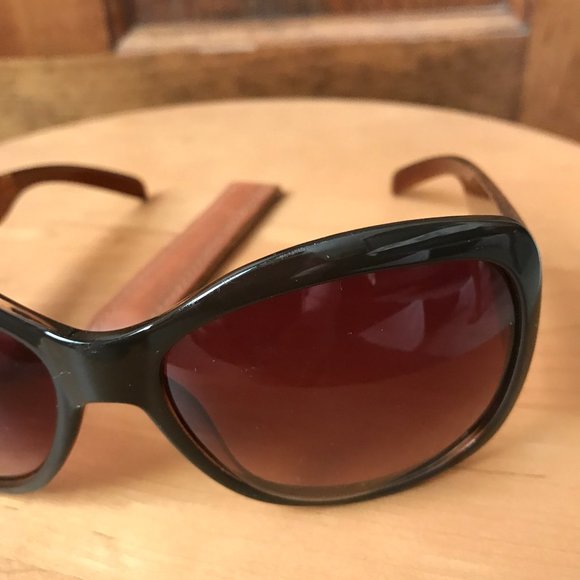 FINAL PRICE - NYS Collection Brown & Bronze Oversize Sunglasses w/Etched Arms #4 - Picture 3 of 8